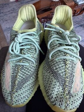 Authentic adidas Yeezy Boost 350 V2 Glow Green.
